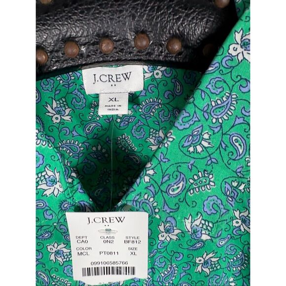 J.Crew Factory floral paisley print button down shirt size XL - Picture 5 of 5